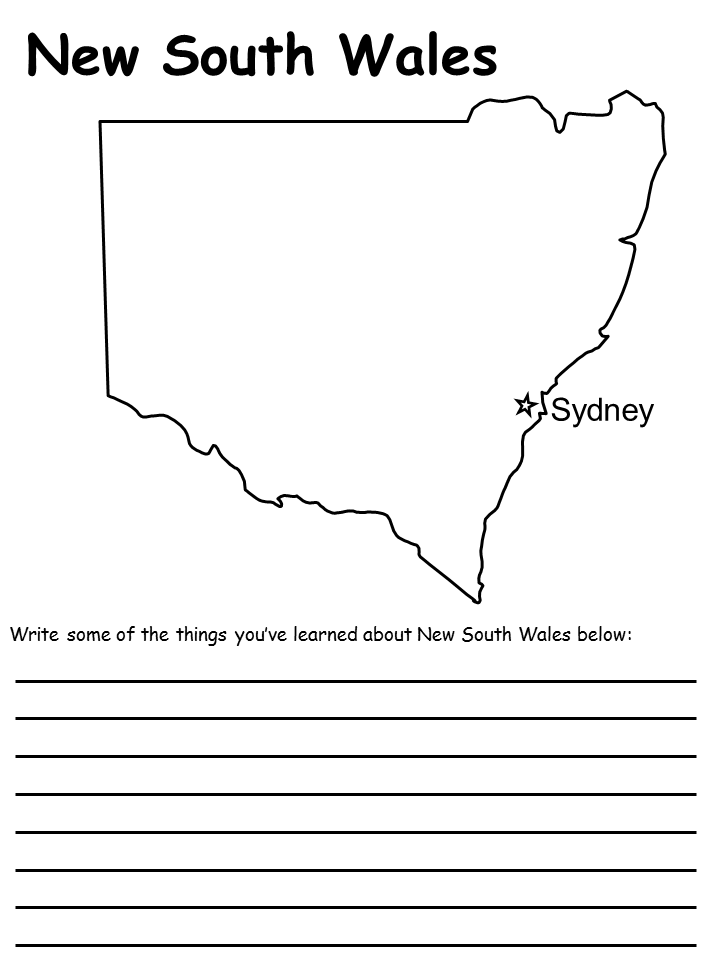 Australia State (New South Wales) Worksheet