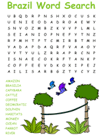 Brazil Word Search Puzzles