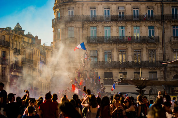 French soccer fans