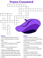 France crossword puzzles