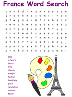 France Word Search Puzzles
