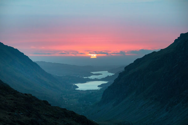 Sunset over Snowdonia