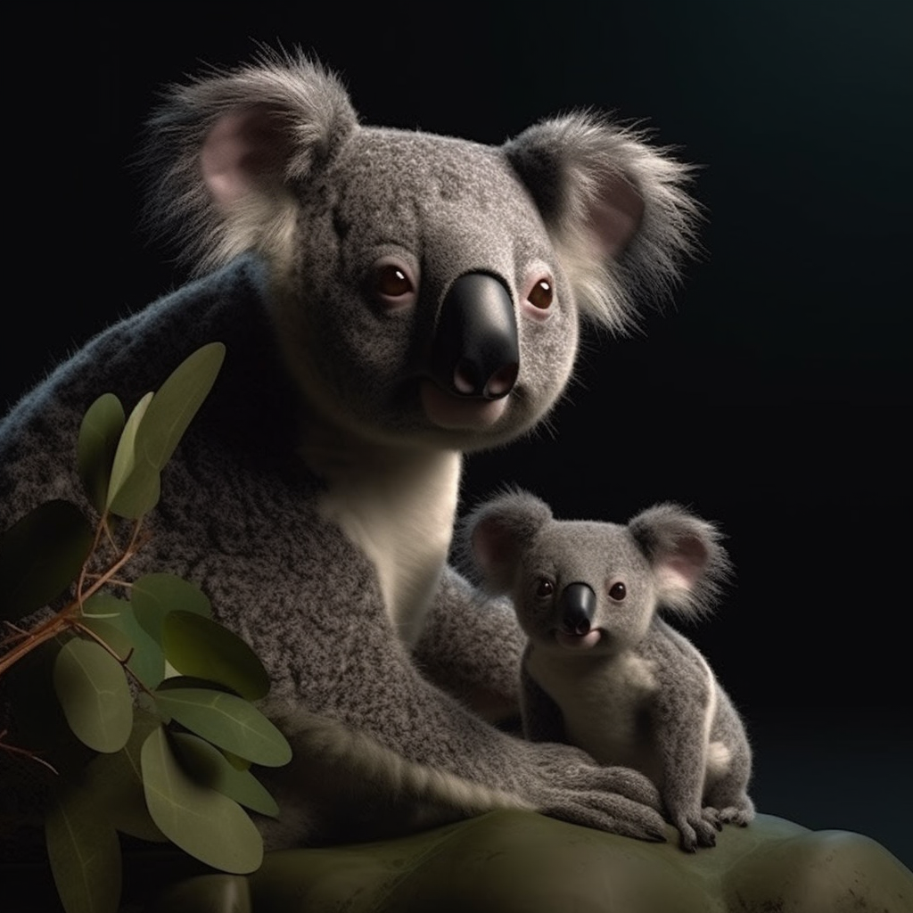 Koala and cub
