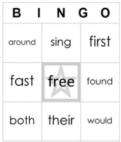Grade Two Dolch Words Bingo