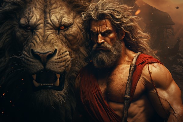 hercules and the lion