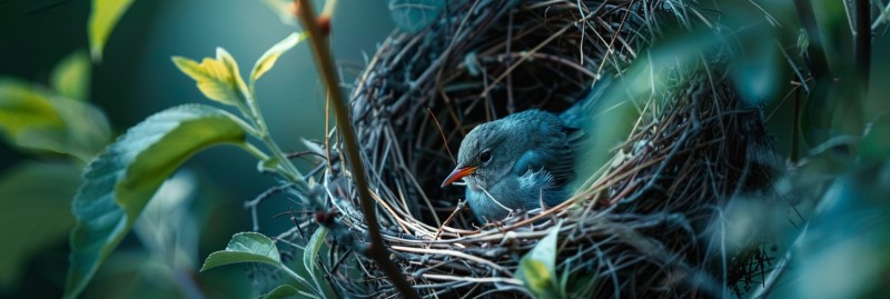 bird in a nest