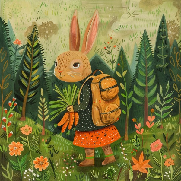 Bella the bunny exploring the meadow