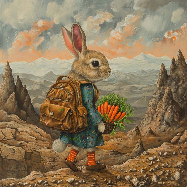 Bella the bunny exploring the meadow