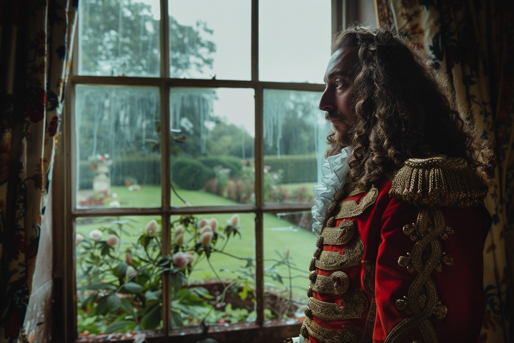 digital image of the king staring at his garden