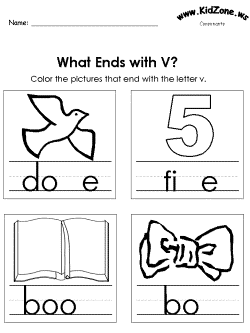 Ending consonant practice worksheet