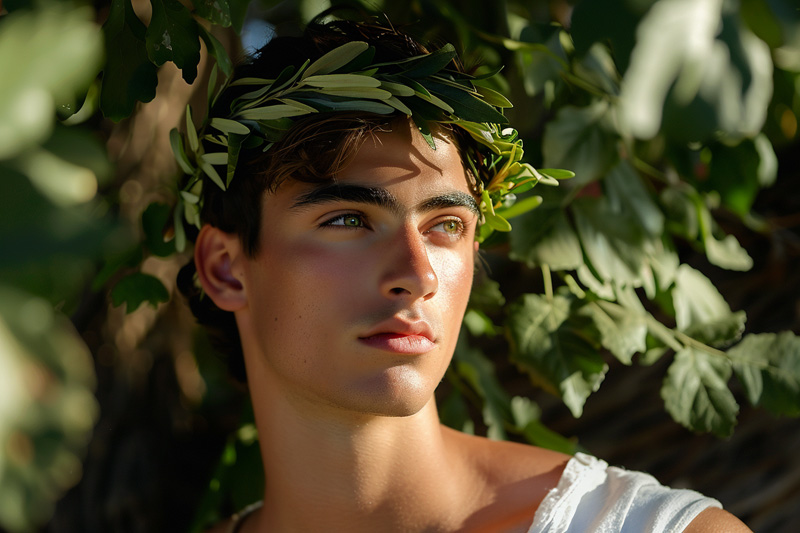 digital art of Apollo, Greek god of the sun