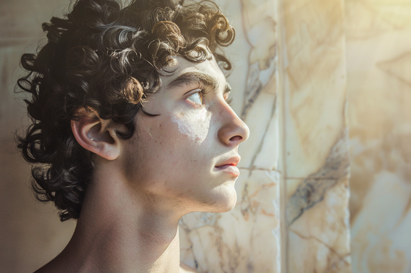 digital art of Apollo, Greek god of the sun