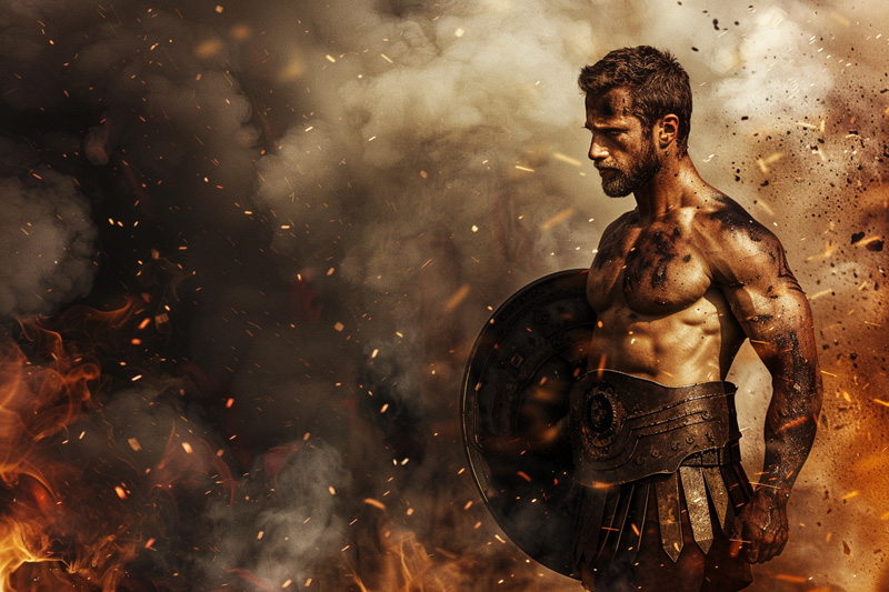 digital art of Ares, Greek god of war