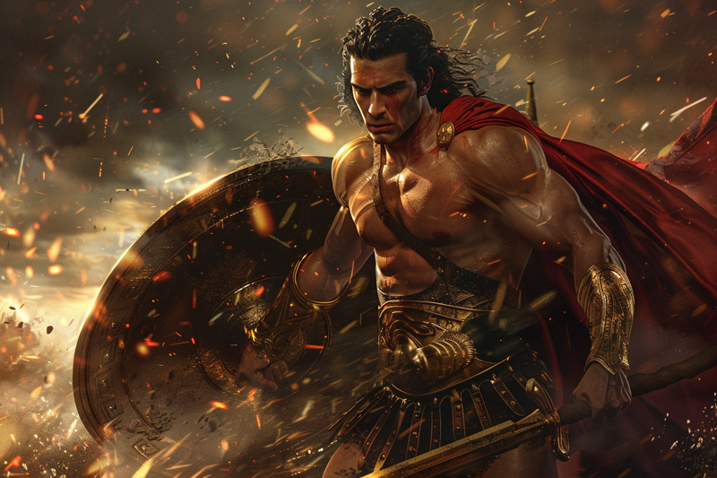 digital art of Ares, Greek god of war