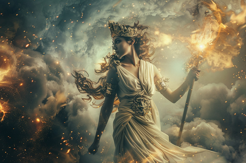 digital art of Athena, Goddess of Wisdom and Warfare