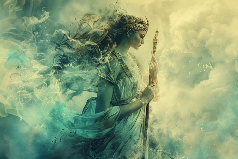 digital art of Athena, Goddess of Wisdom and Warfare