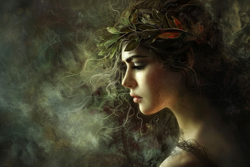 digital art of Demeter, Goddess of the Harvest