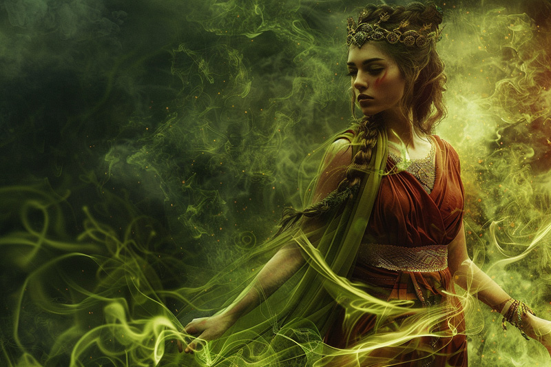 digital art of Demeter, Goddess of the Harvest
