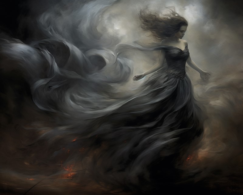 artwork of Pandora releasing the shadows