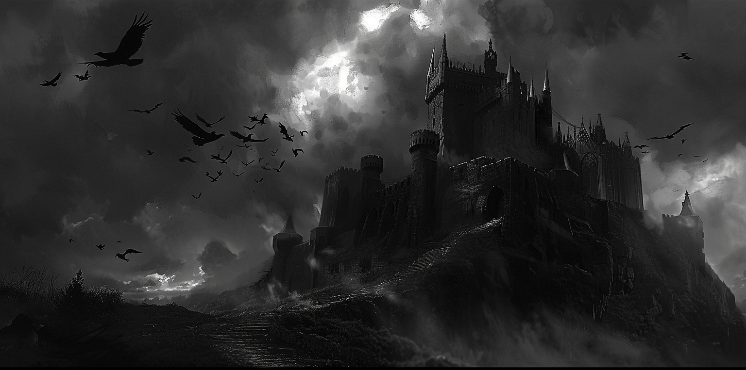 digital art of a dark castle