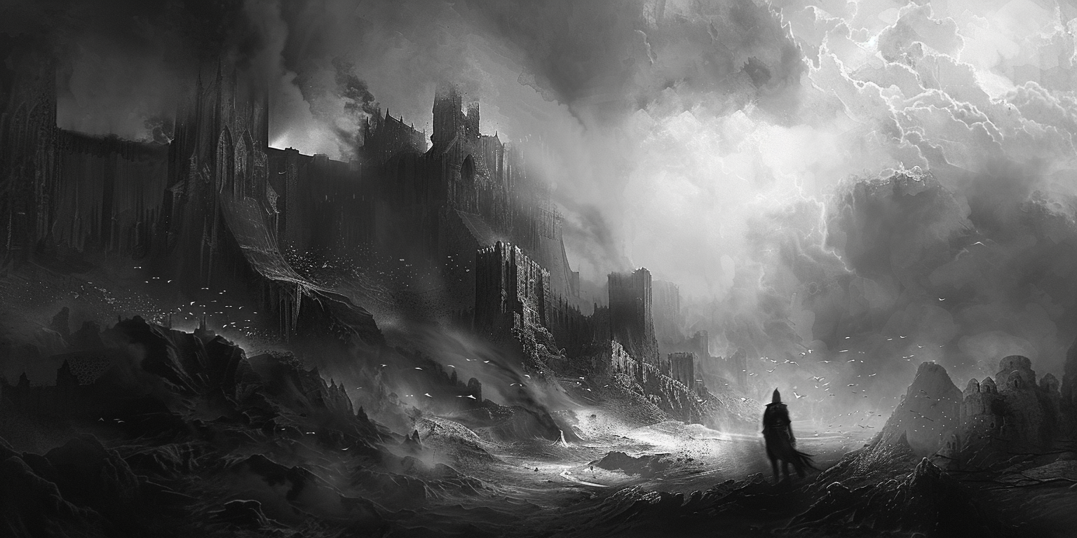 digital art of an eerily quiet kingdom