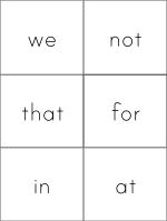 Fry Words grade one flashcards