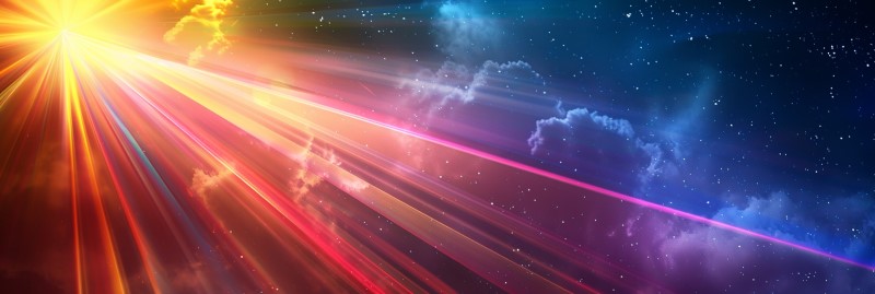 beam of rainbow colors