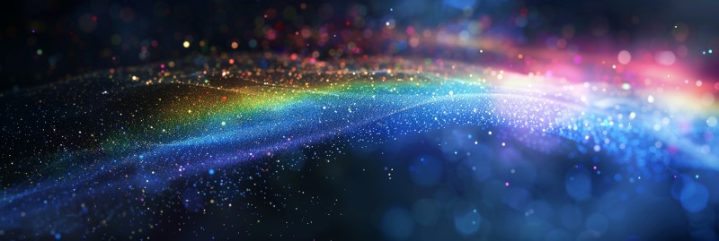 rainbow particles