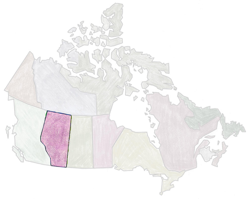 map of Canada - Alberta