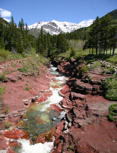 red rock canyon, waterton national park