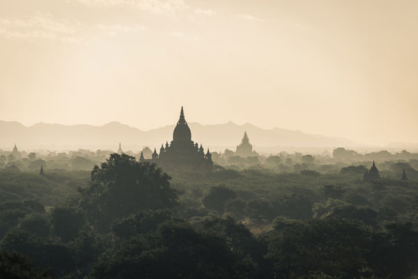 View of Misty Temples