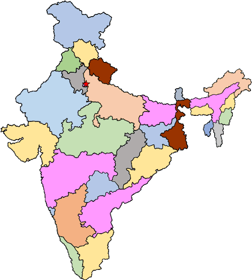 A map of India