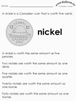 money worksheet