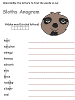 Sloth anagram