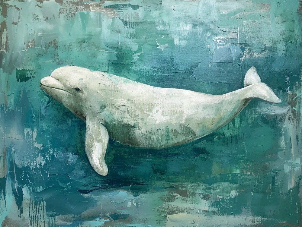 digital art of a beluga whale