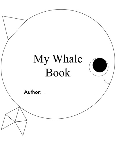 printable whale shapes book