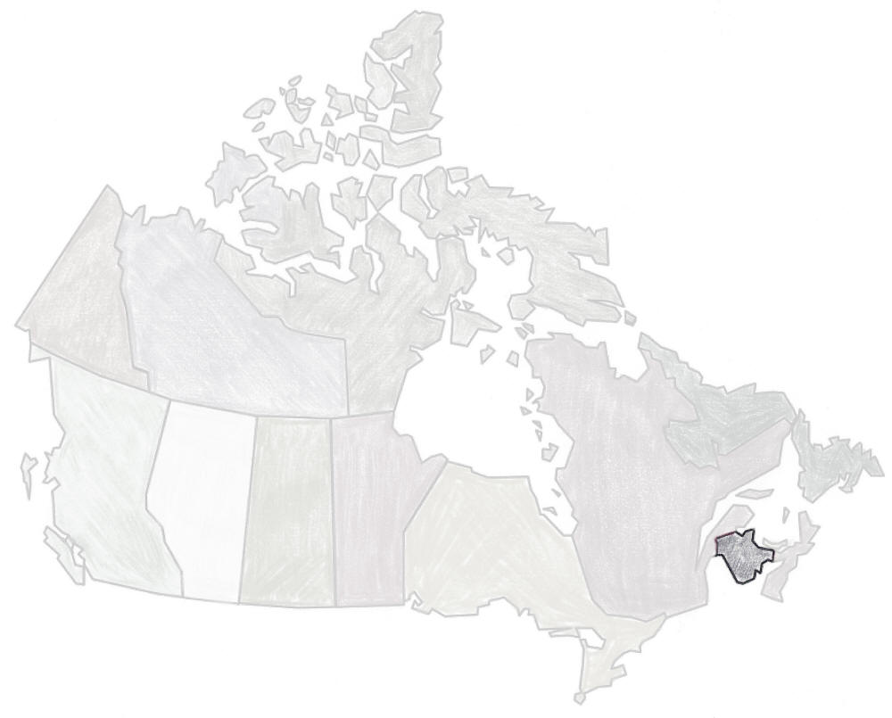 map of Canada - New Brunswick