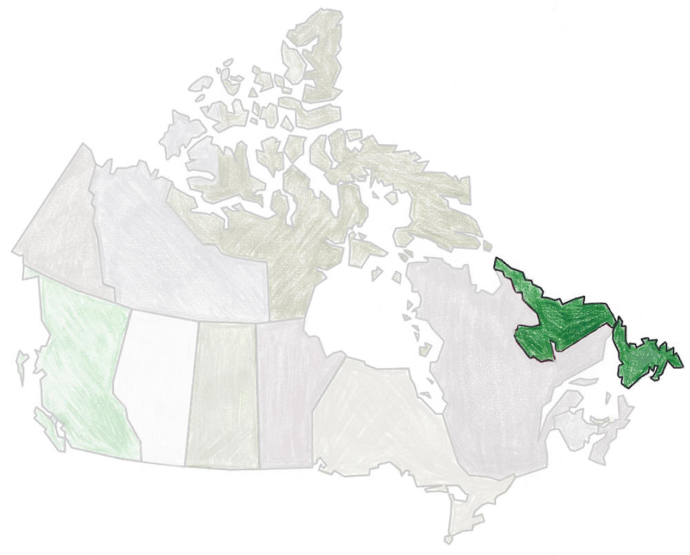 map of Canada - Newfoundland