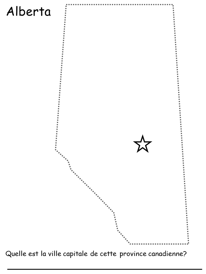 Carte de l'Alberta - Capitale