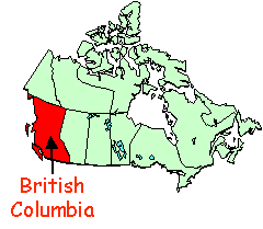 carte de Colombie Britannique