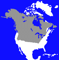 Carte répartition géographique Bernache Canada