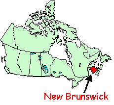 carte du Nouveau-Brunswick