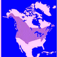 carte de la répartition géographique des mésanges à tête noire