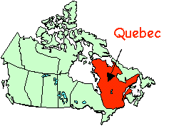 Quebec sur la carte