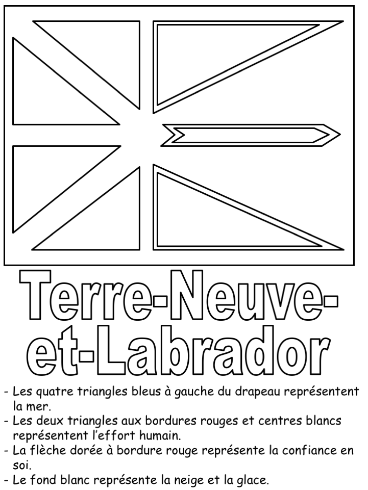 Fiche- Le drapeau de Terre-Neuve-et-Labrador