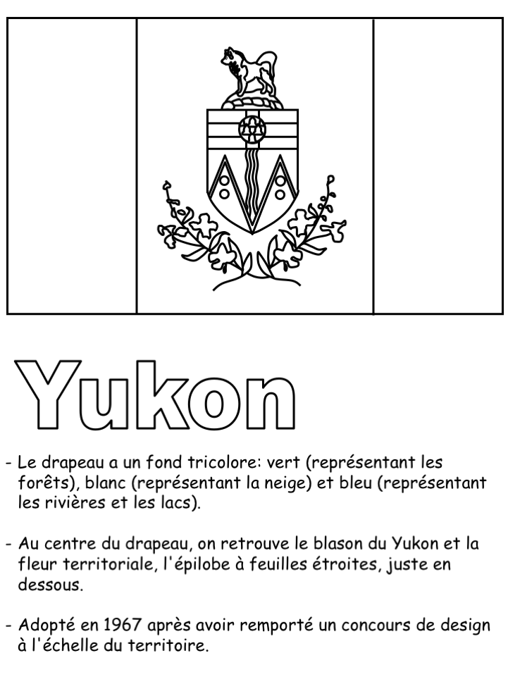 Le drapeau territorial - Coloriage + informations