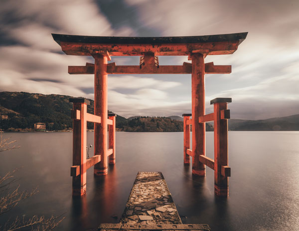 gate overa lake