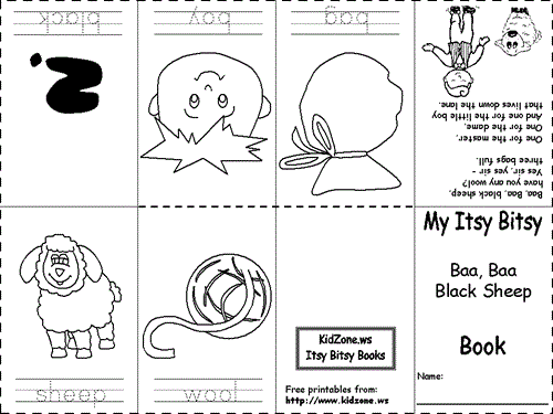 Itsy Bitsy Book:  Baa, Baa Black Sheep